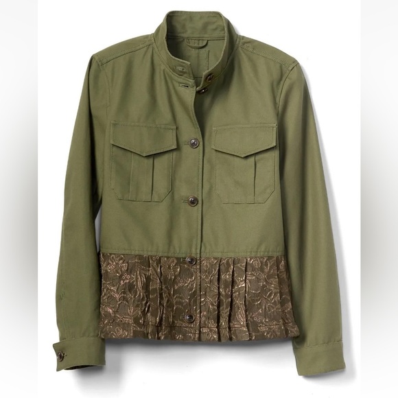 GAP Floral Hem Utility Jacket size SML - Picture 5 of 7